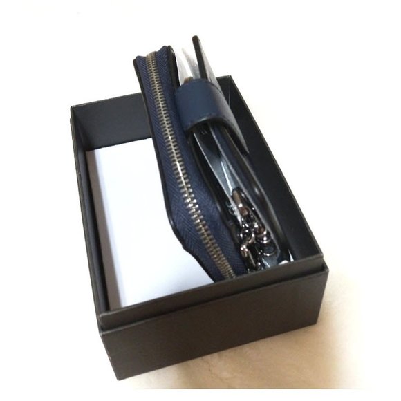 Michael Kors Accessories Michael Kors Navy Camden Key Ring Zip